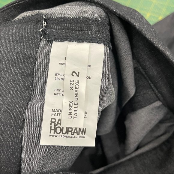 RARE UNISEX Rad Hourani black jogger jeans size 2 (M) - Picture 7 of 13